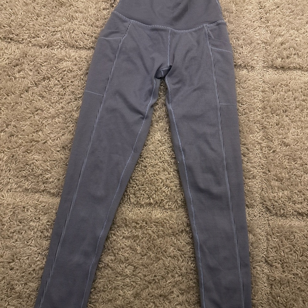 Prana Striped Gray Leggings